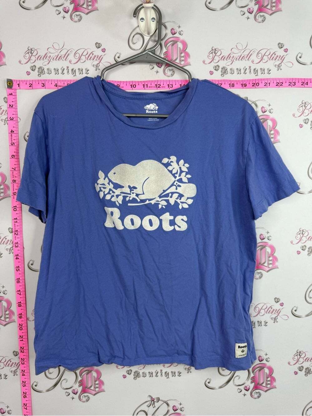 Roots tshirt Royal Blue Tee with White Beaver Logo
